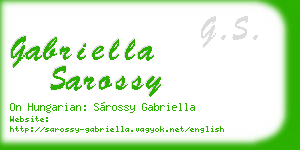 gabriella sarossy business card